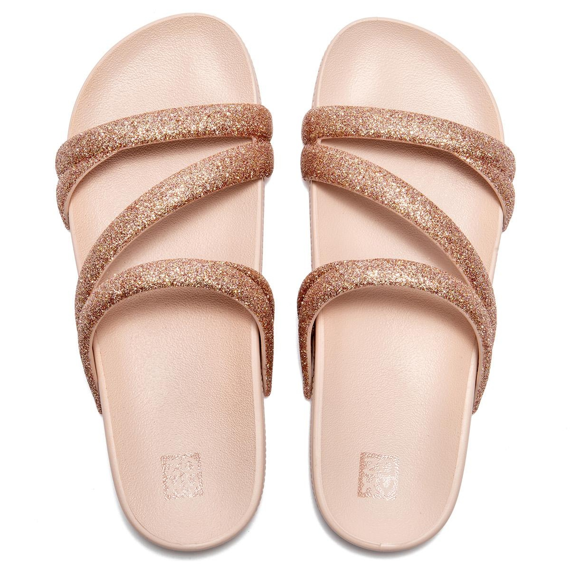 Glitter Tam Ad Kadın Terlik Pudra 35/42