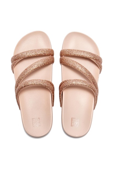  Glitter Tam Ad Kadın Terlik Pudra 35/42