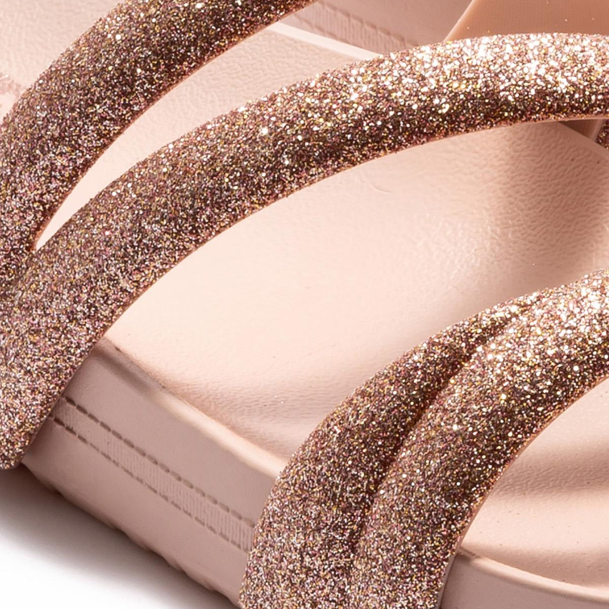 Glitter Tam Ad Kadın Terlik Pudra 35/42