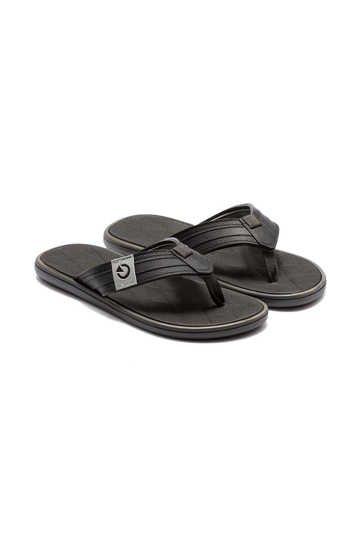  Malta Erkek Parmak Arası Terlik Siyah-Gri 39/46