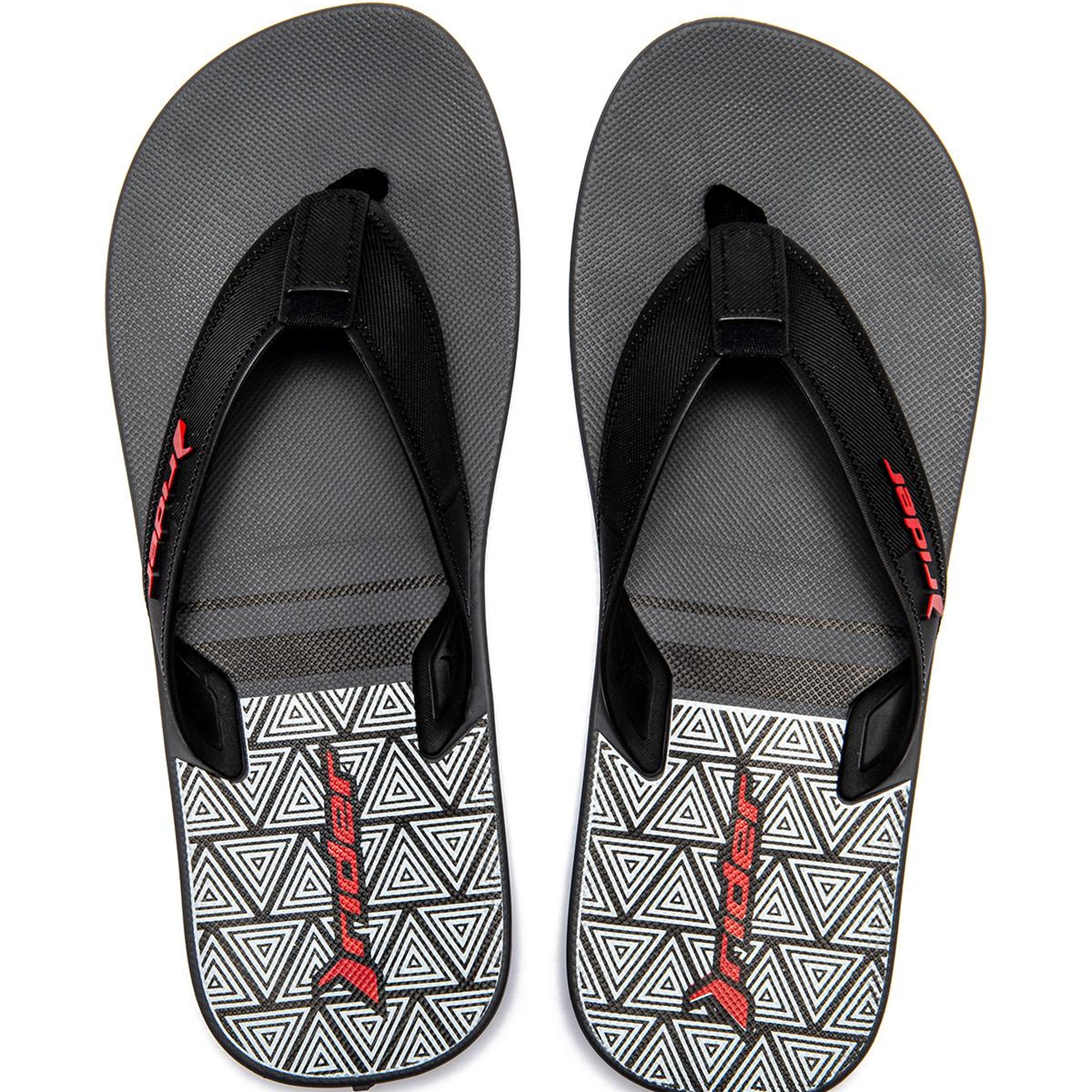 Impulse Graphics Erkek Parmak Arası Terlik Gri-Siyah 39/46