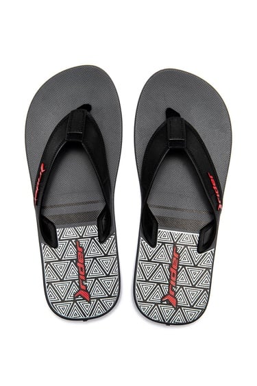  Impulse Graphics Erkek Parmak Arası Terlik Gri-Siyah 39/46