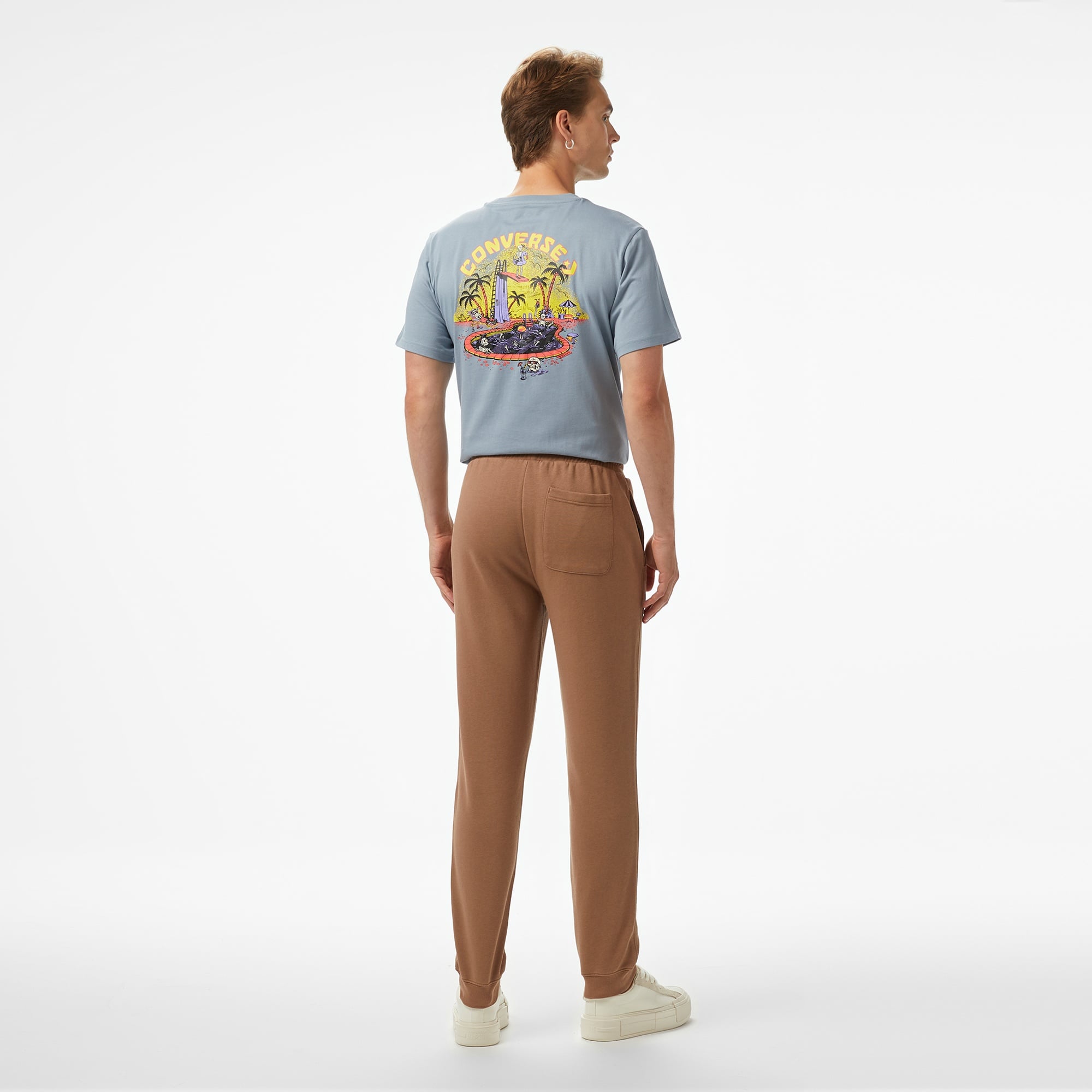 Converse Go-To Embroidered Star Chevron Unisex Kahverengi Eşofman Altı