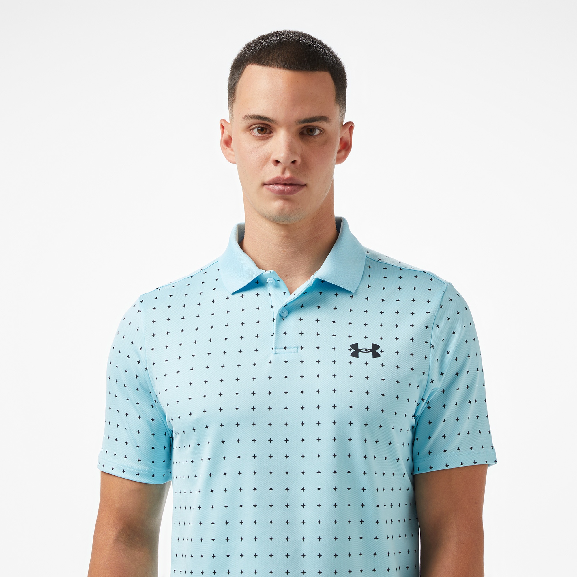 Under Armour Matchplay Printed Erkek Gri Golf Polo