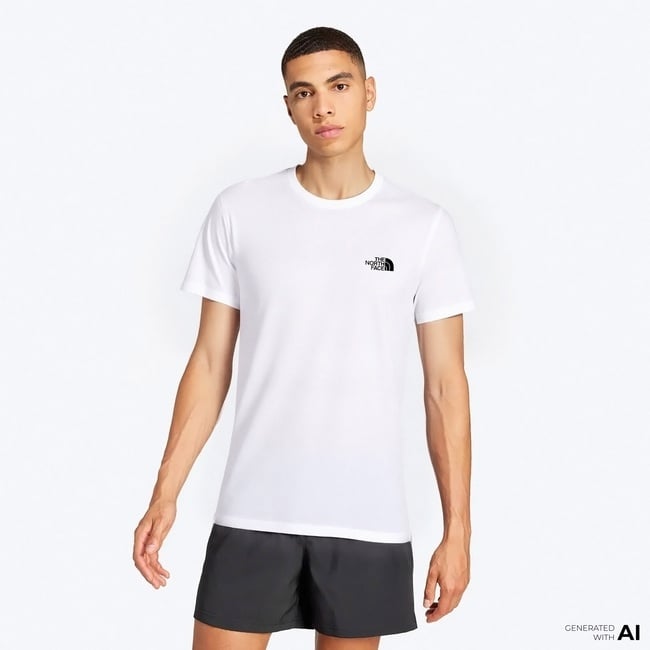  The North Face Simple Dome Erkek Beyaz Günlük T-Shirt