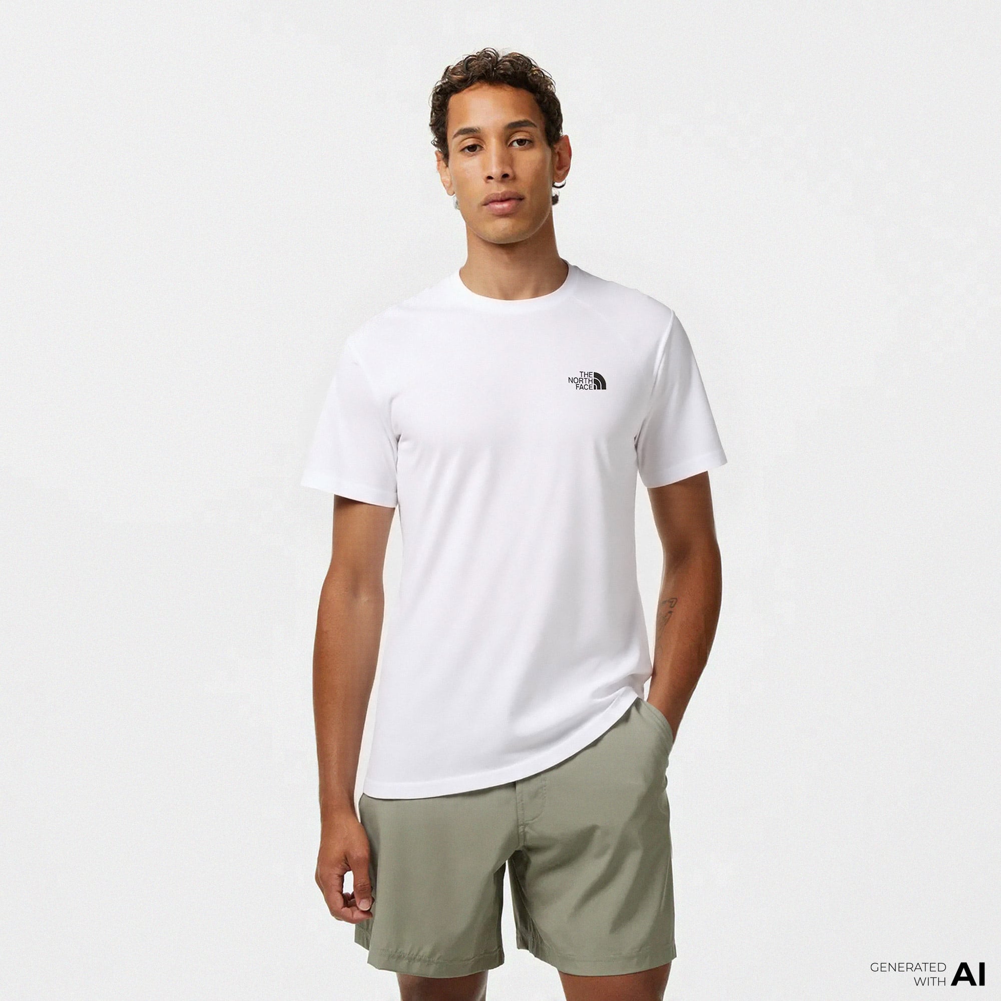  The North Face Gravel Erkek Beyaz Günlük T-Shirt