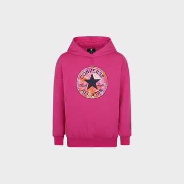  Converse Oversized Chuck Patch Çocuk Pembe Hoodie