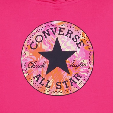  Converse Oversized Chuck Patch Çocuk Pembe Hoodie