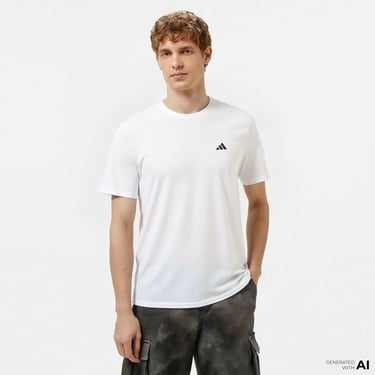  adidas Essentials Feelready Erkek Beyaz Antrenman T-Shirt