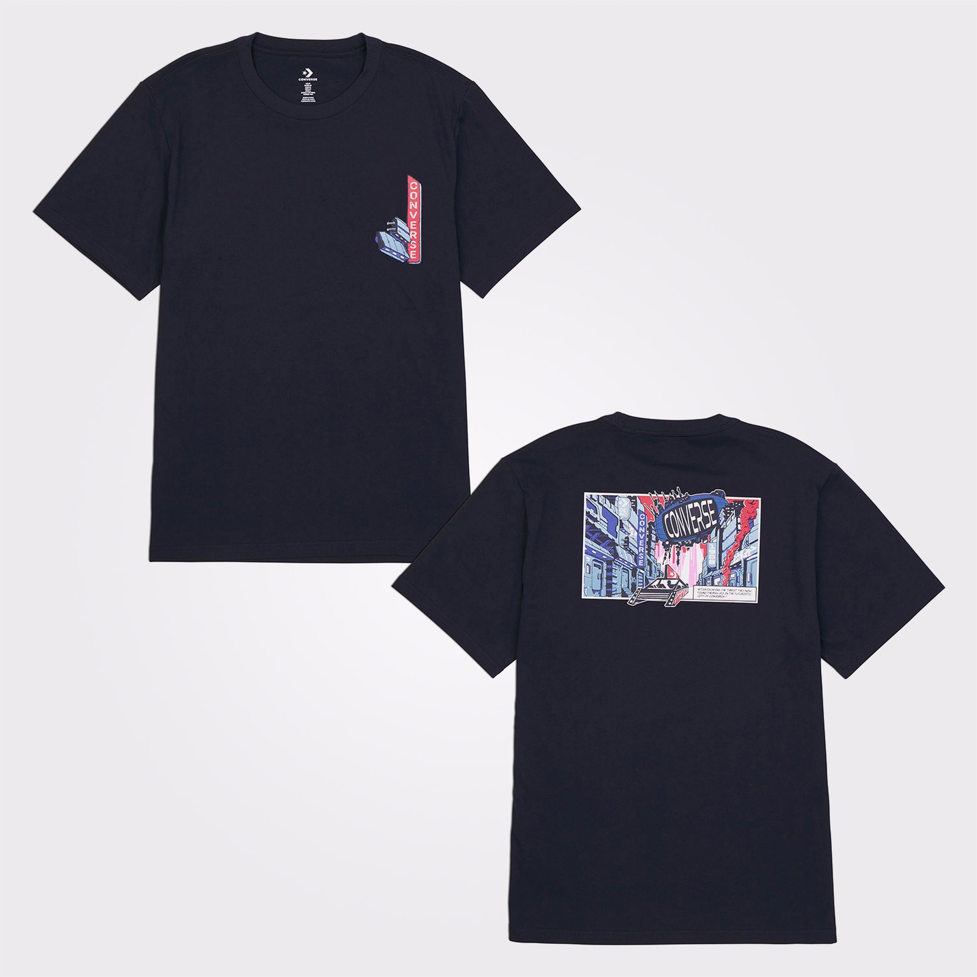 Converse Erkek Baskılı Siyah T-Shirt