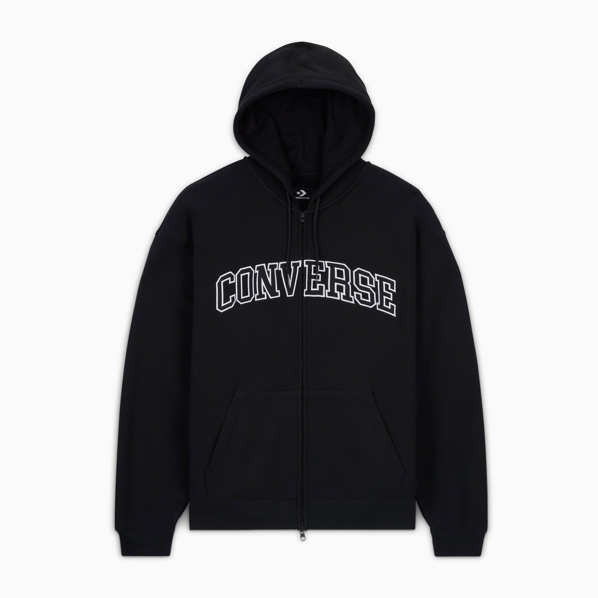 Converse Erkek Fermuarlı Siyah Hoodie