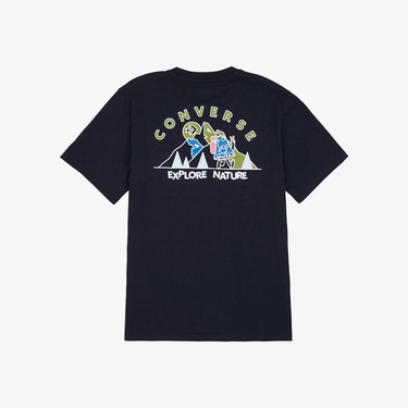  Converse Erkek Grafik Baskılı Lacivert T-Shirt