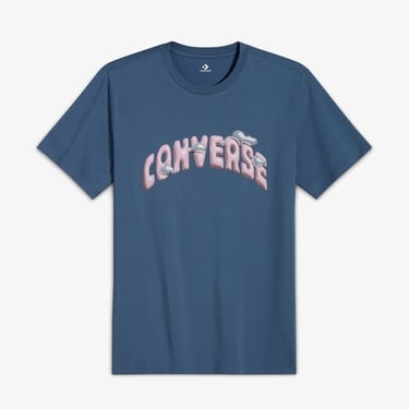 Converse Erkek Baskılı Mavi T-Shirt