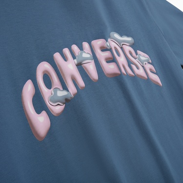  Converse Erkek Baskılı Mavi T-Shirt