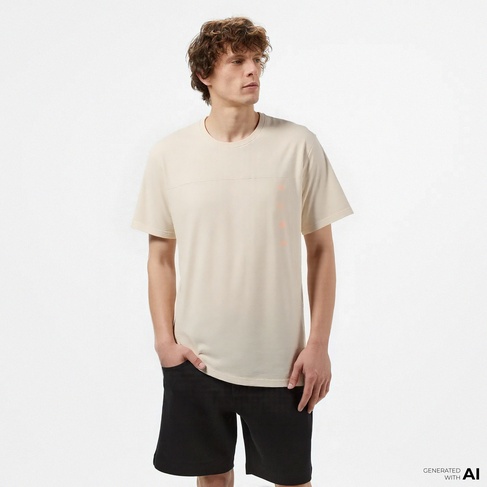  Puma Tad Tech Triblend Erkek Krem Antrenman T-Shirt