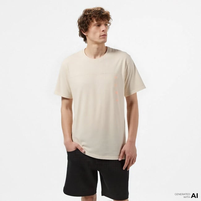  Puma Tad Tech Triblend Erkek Krem Antrenman T-Shirt
