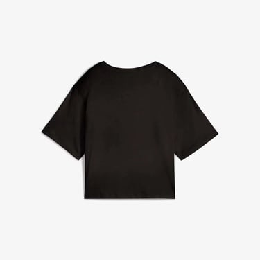  Puma Ess Cropped No 1 Logo Kadın Siyah T-Shirt