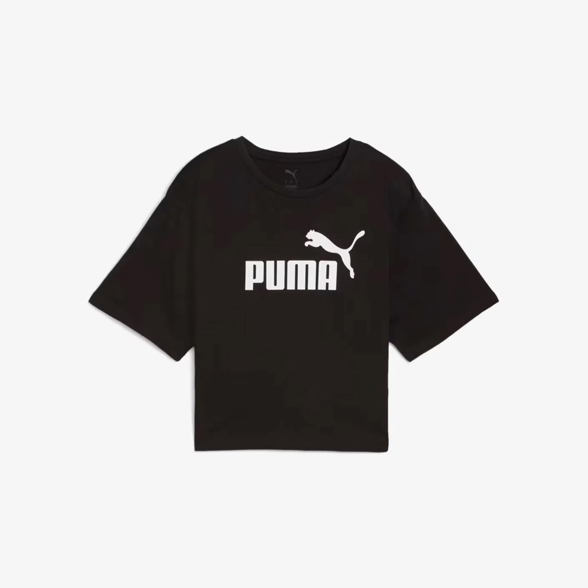 Puma Ess Cropped No 1 Logo Kadın Siyah T-Shirt