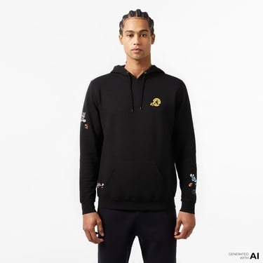  Converse X Tom & Jerry Unisex Siyah Sweatshirt