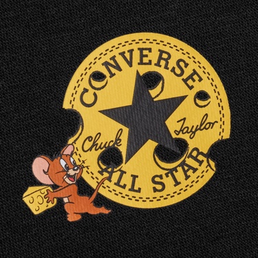  Converse X Tom & Jerry Unisex Siyah Sweatshirt