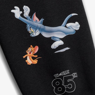  Converse X Tom & Jerry Unisex Siyah Sweatshirt
