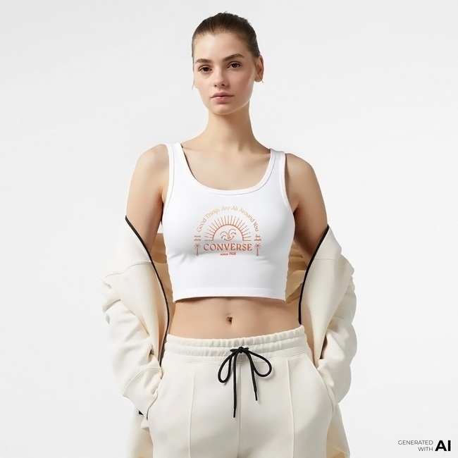  Converse Kadın Beyaz T-Shirt