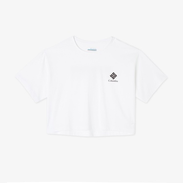  Columbia CSC Framed Halftone Kadın Beyaz Günlük T-Shirt
