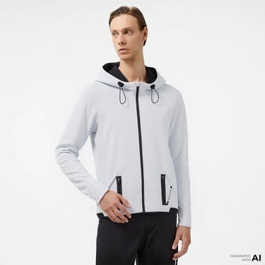  Skechers 2Xi-Lock Full Zip Erkek Gri Günlük Sweatshirt