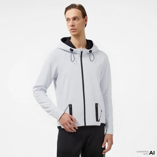 Skechers 2Xi-Lock Full Zip Erkek Gri Günlük Sweatshirt