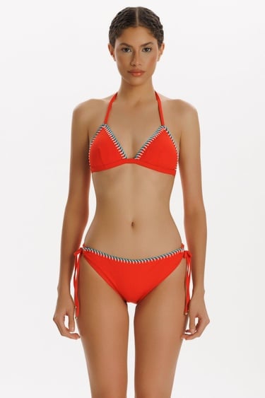  ZEKİ COMETA İŞLEMELİ ÜÇGEN BİKİNİ TAKIMI