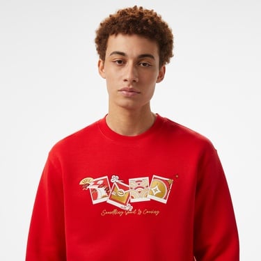  Anta CNY Good Luck Erkek Kırmızı Sweatshirt