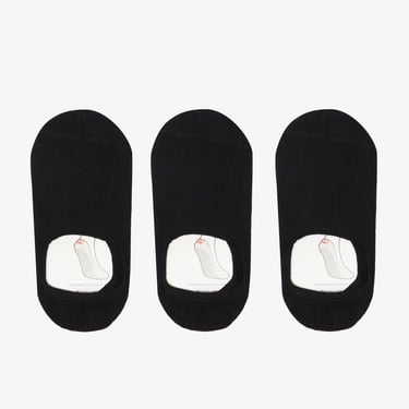  UNITED4 Unisex 3'lü Siyah Babet Çorap