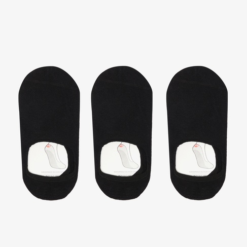  UNITED4 Unisex 3'lü Siyah Babet Çorap