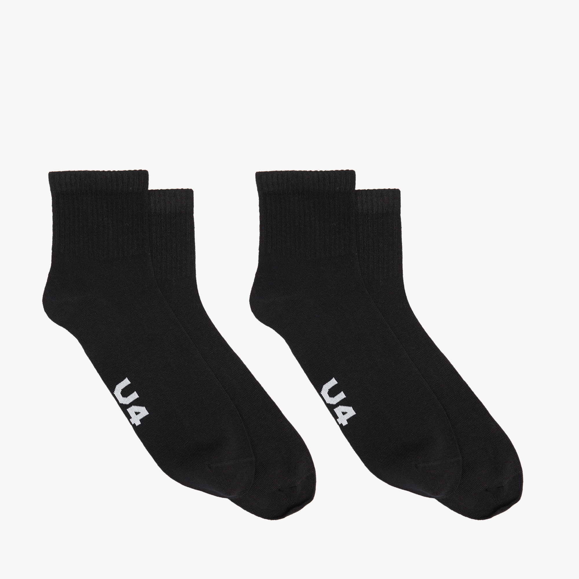  UNITED4 Unisex 2'li Siyah Soket Çorap