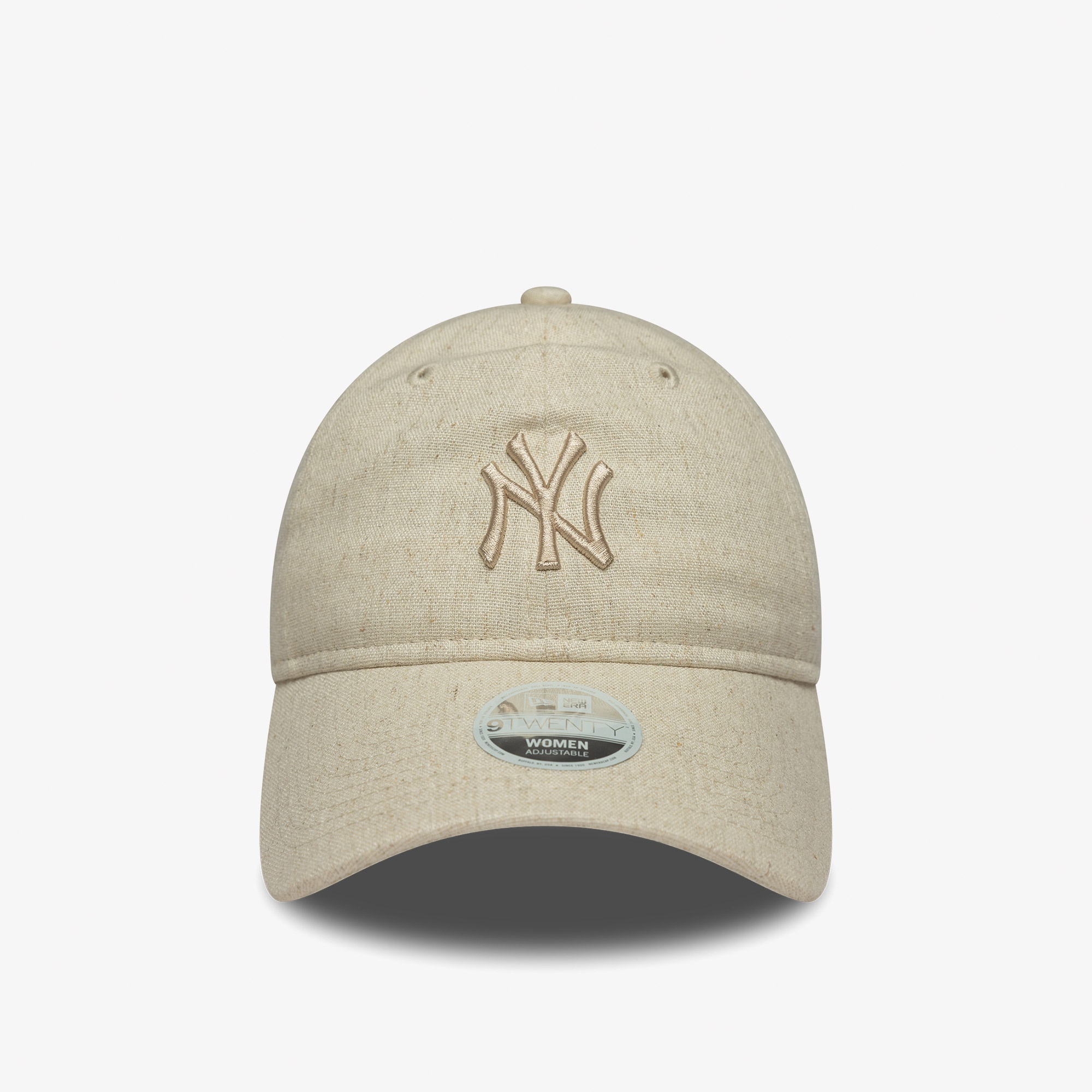 New Era 9Forty New York Yankes Mlb Linen Kadın Krem Şapka