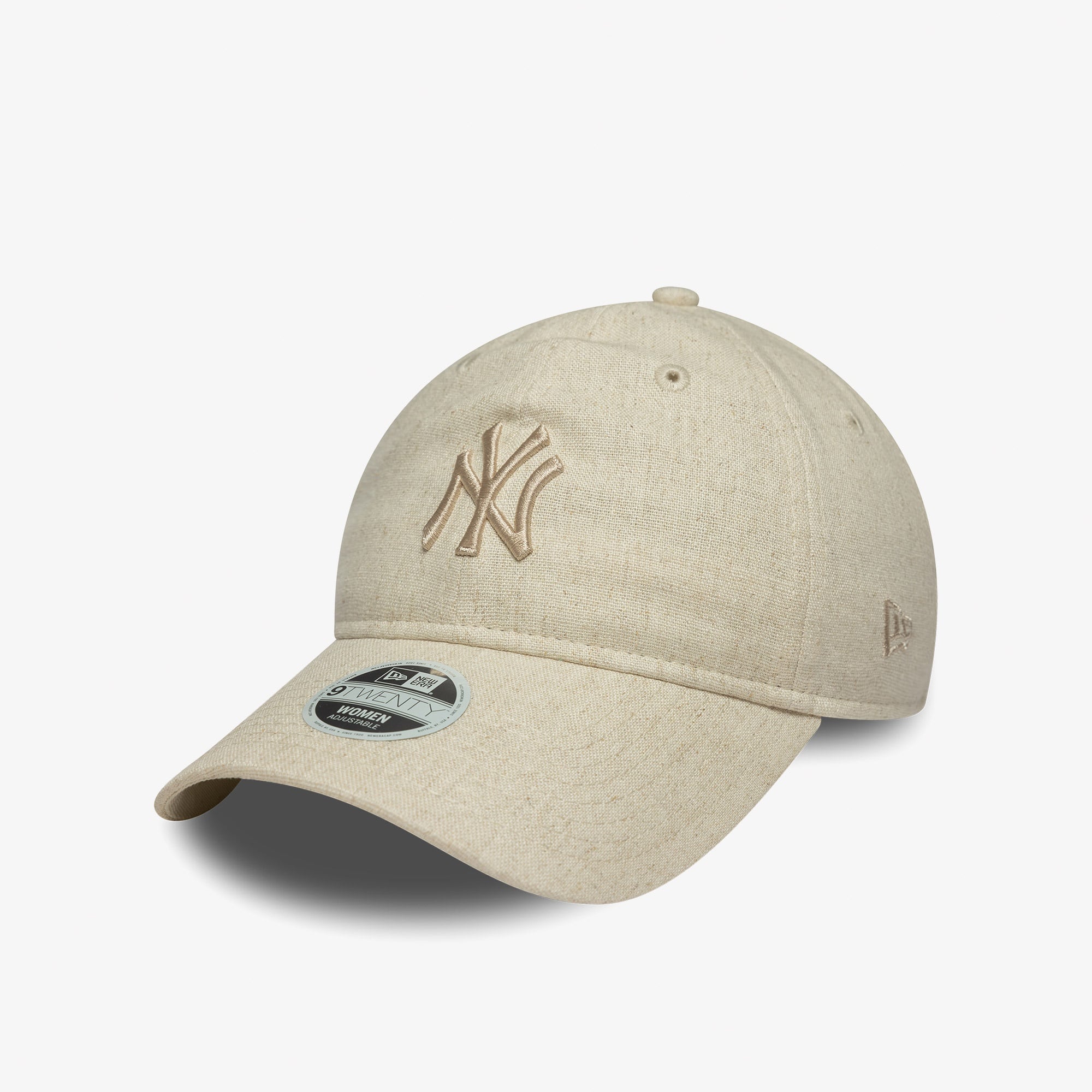 New Era 9Forty New York Yankes Mlb Linen Kadın Krem Şapka