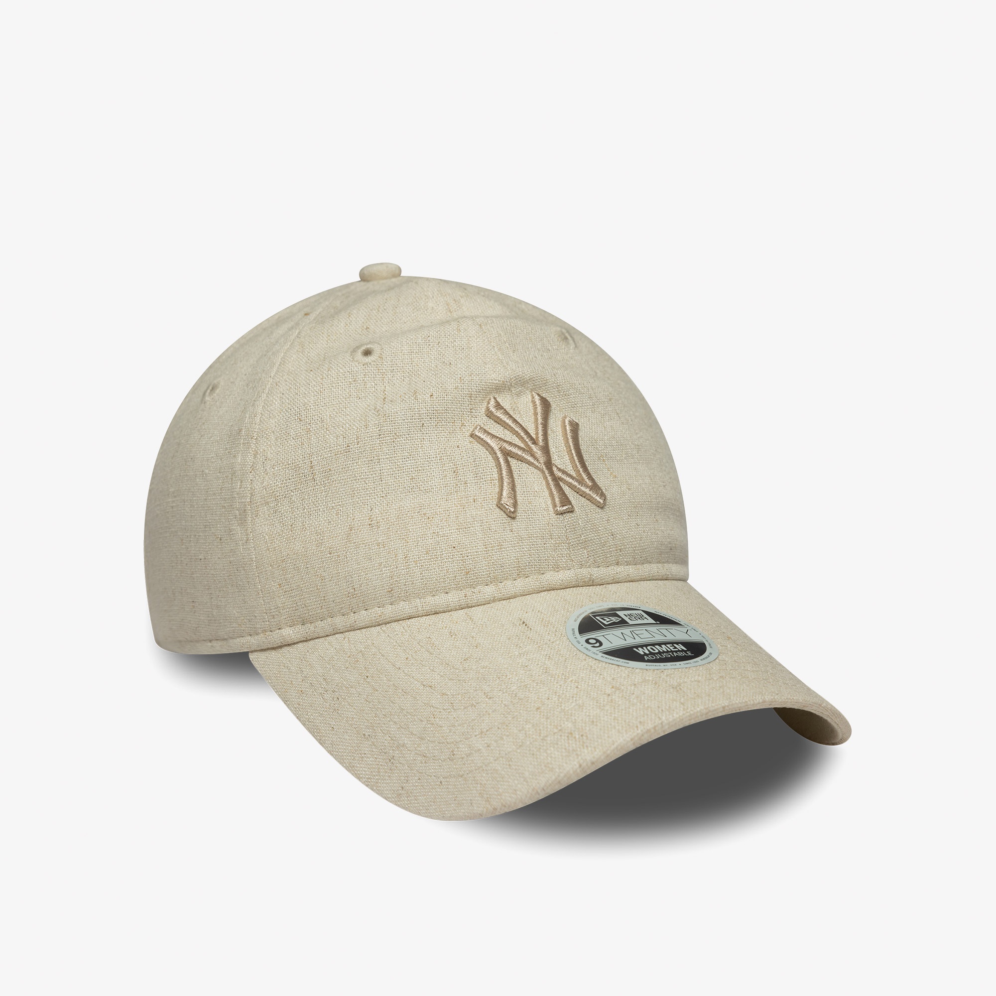 New Era 9Forty New York Yankes Mlb Linen Kadın Krem Şapka
