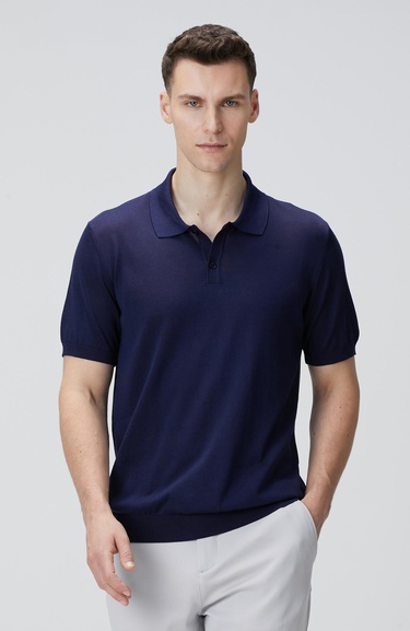  Network Erkek Limited Lacivert İpek Karışımlı Triko Kazak