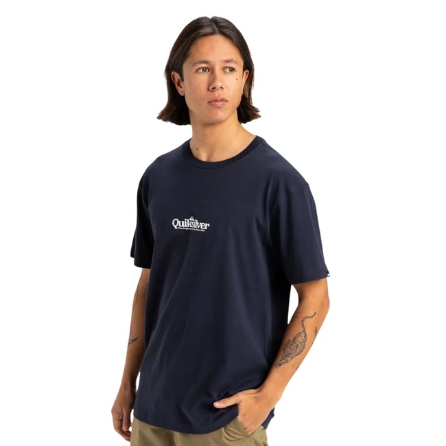  Quiksilver Fineline Erkek Mavi Tişört