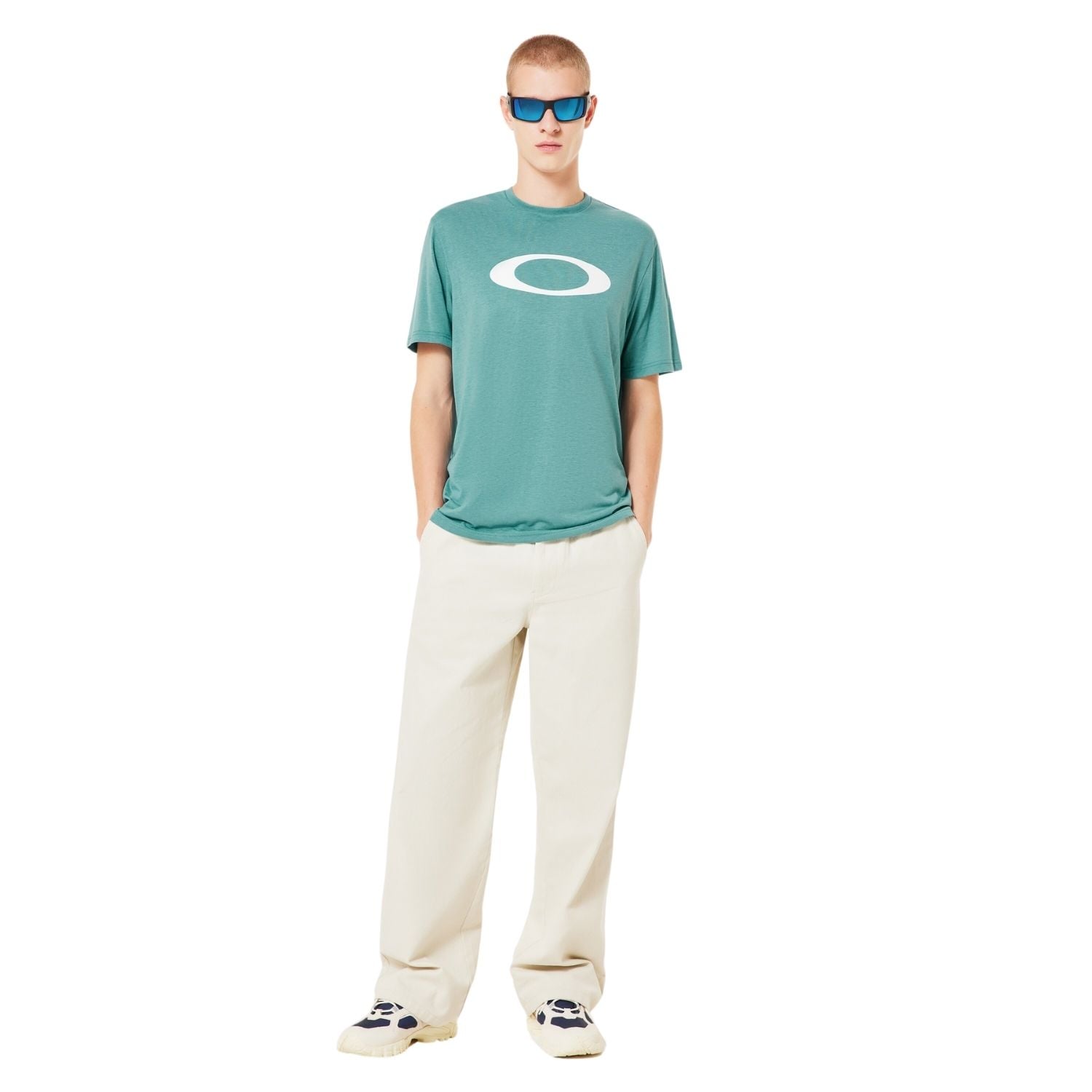  Oakley O-bold Ellipse Erkek Mavi Tişört