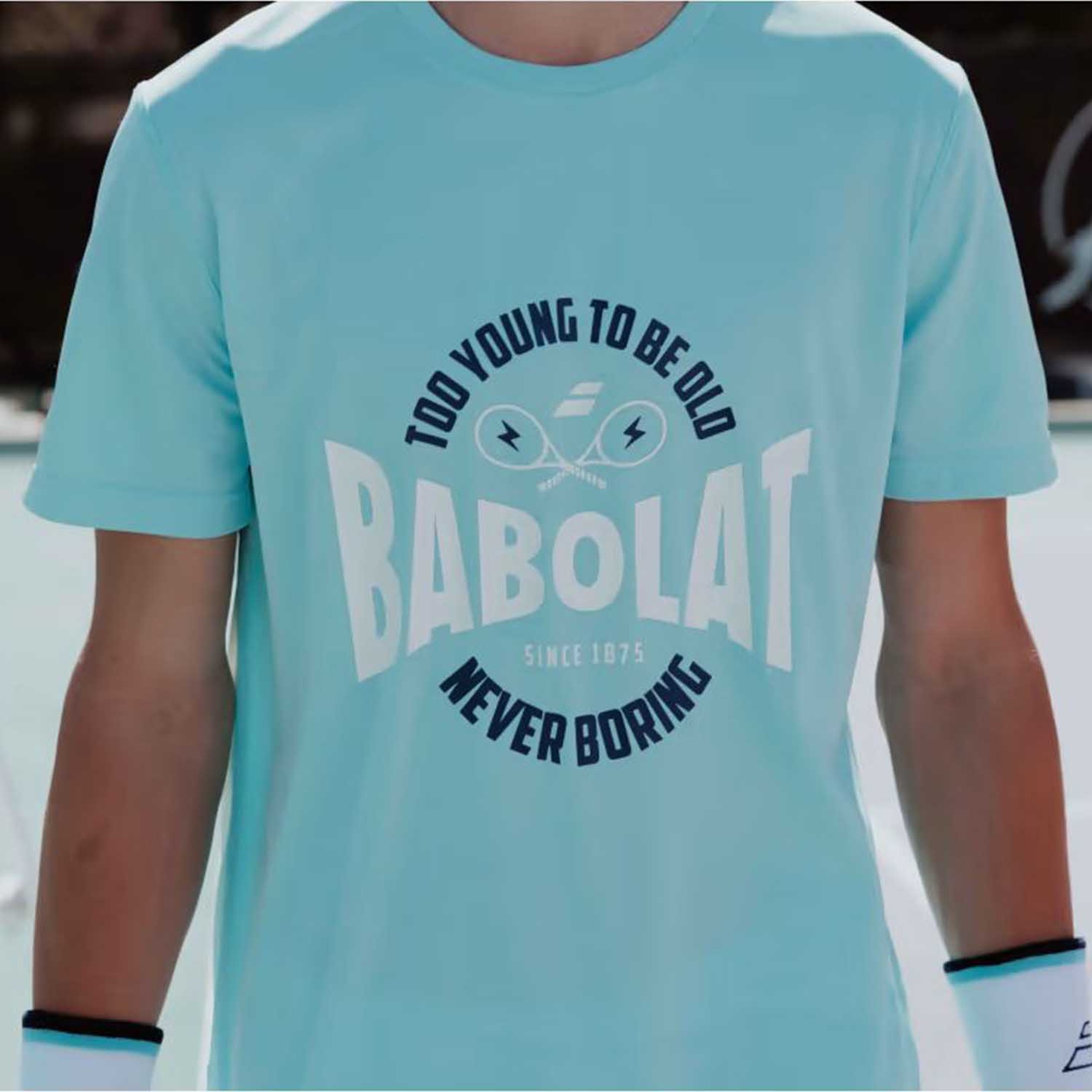 Babolat Exercise Graphic Erkek Mavi Tişört