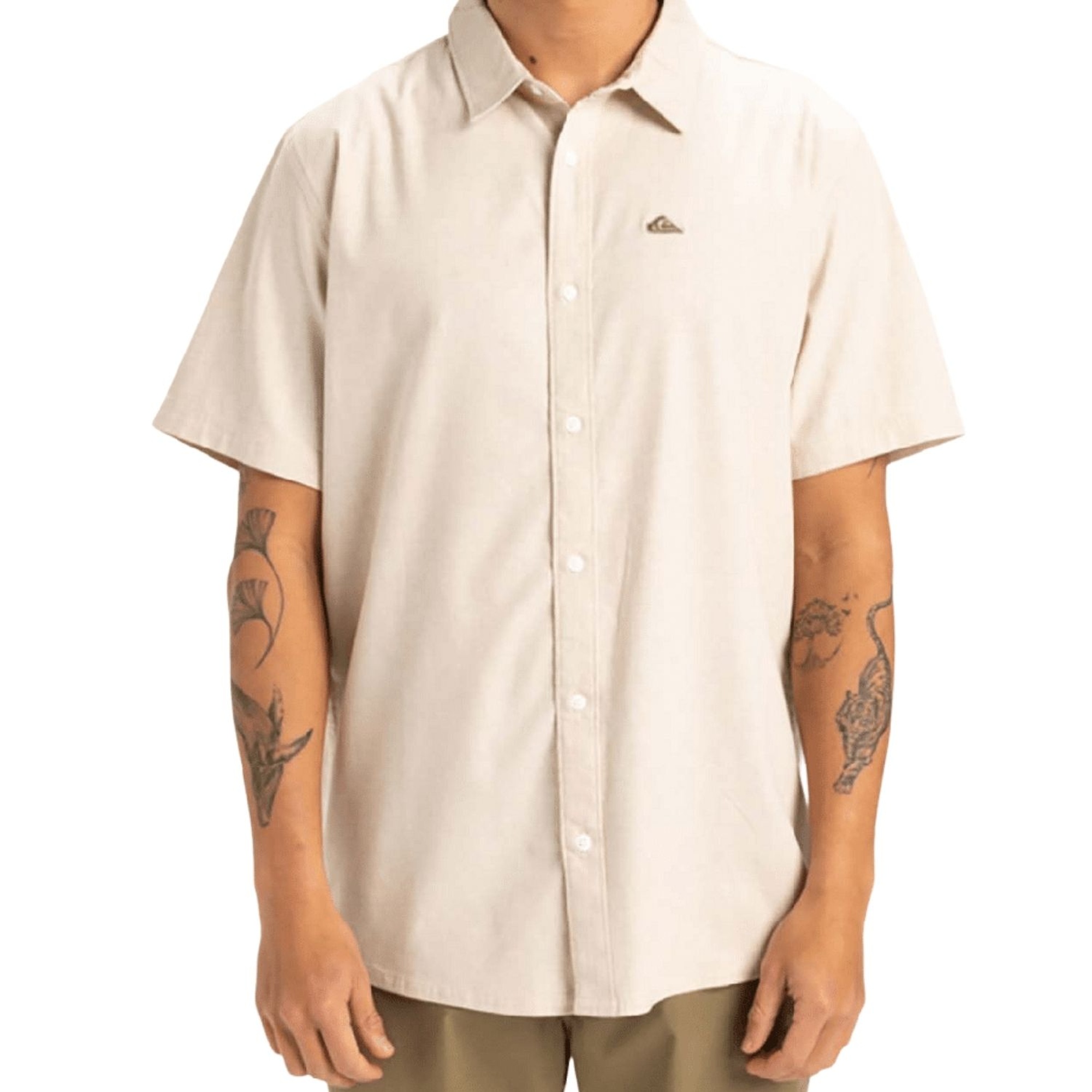 Quiksilver Mw Premium Stretch Erkek Bej Gömlek