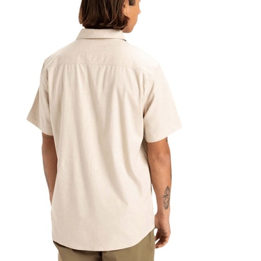  Quiksilver Mw Premium Stretch Erkek Bej Gömlek