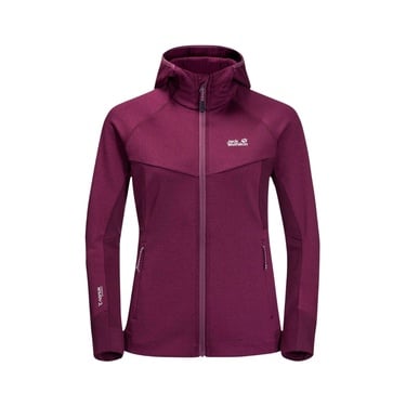  Jack Wolfskin Hydro Grid Fleece Kadın Mor Outdoor Ceketi