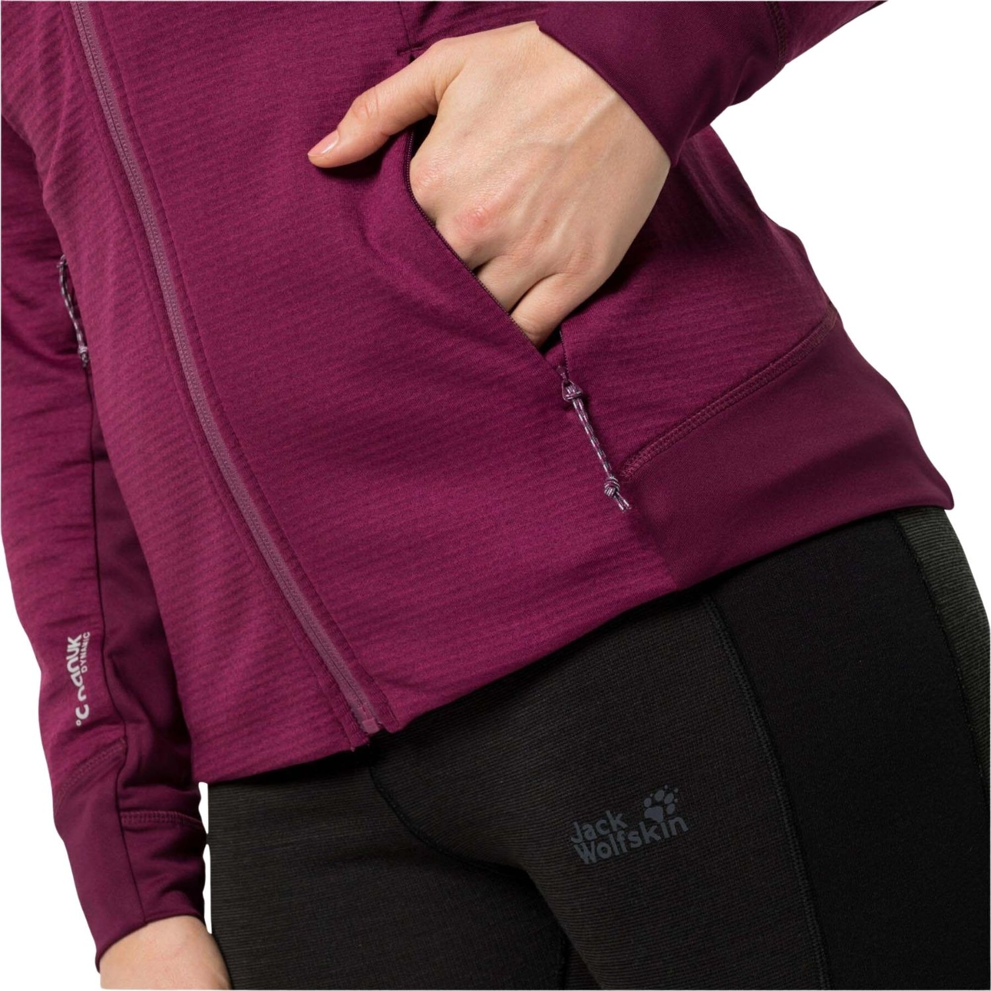 Jack Wolfskin Hydro Grid Fleece Kadın Mor Outdoor Ceketi