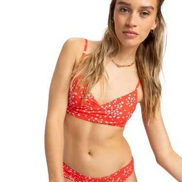  Roxy Pt Beach Classics Wrap Bra Kadın Kırmızı Bikini Üst