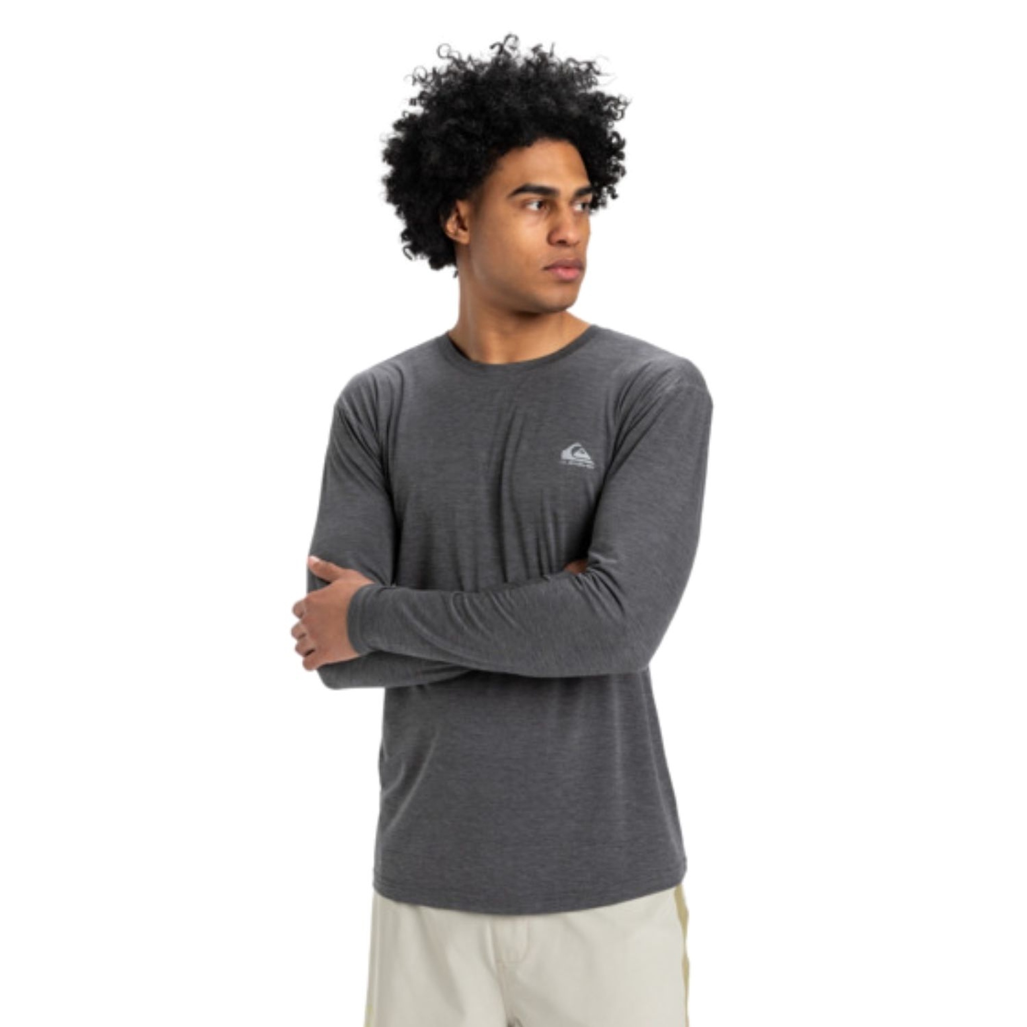 Quiksilver Coastal Run Ls Erkek Gri Tişört