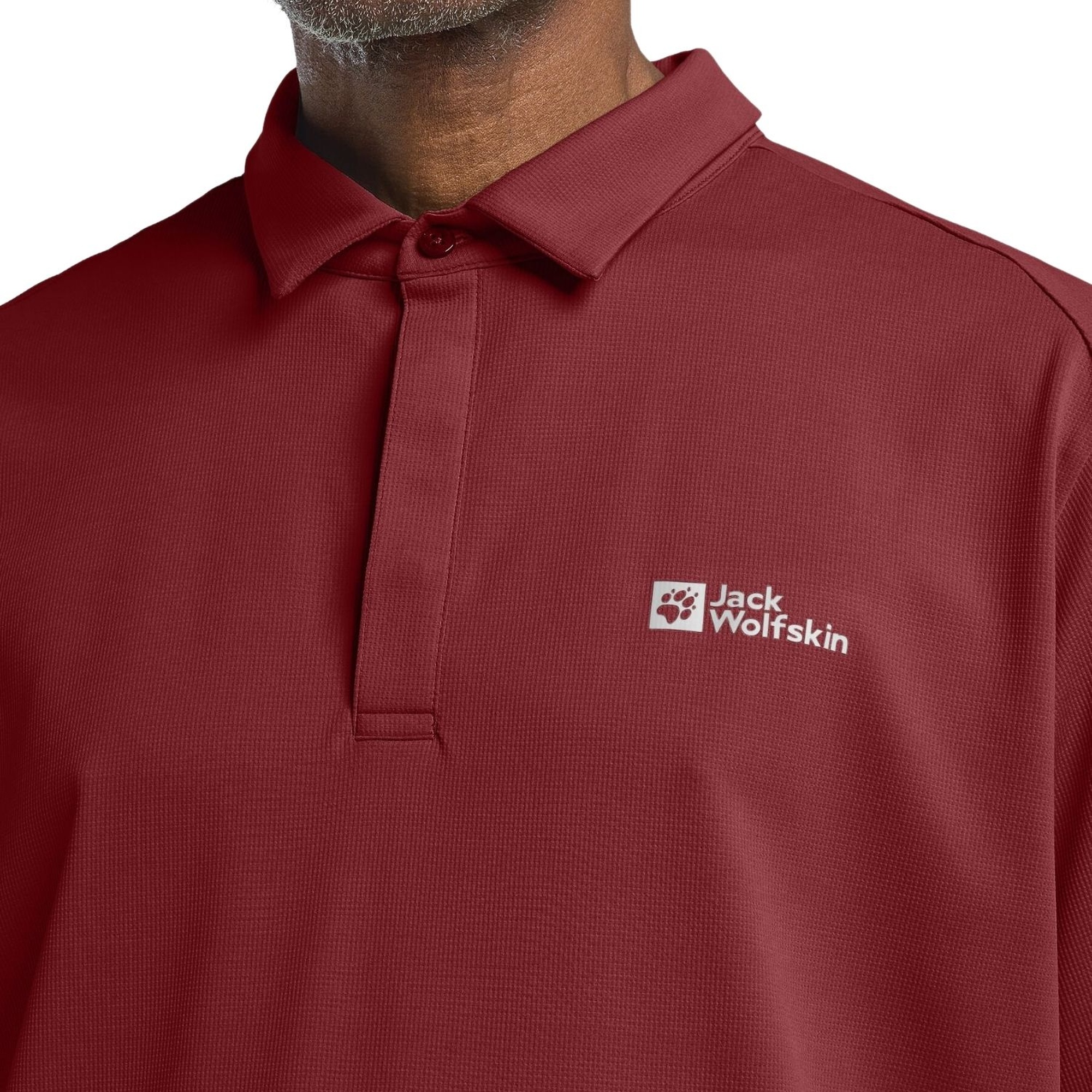 Jack Wolfskin Delgami Polo Erkek Kırmızı Polo Tişört