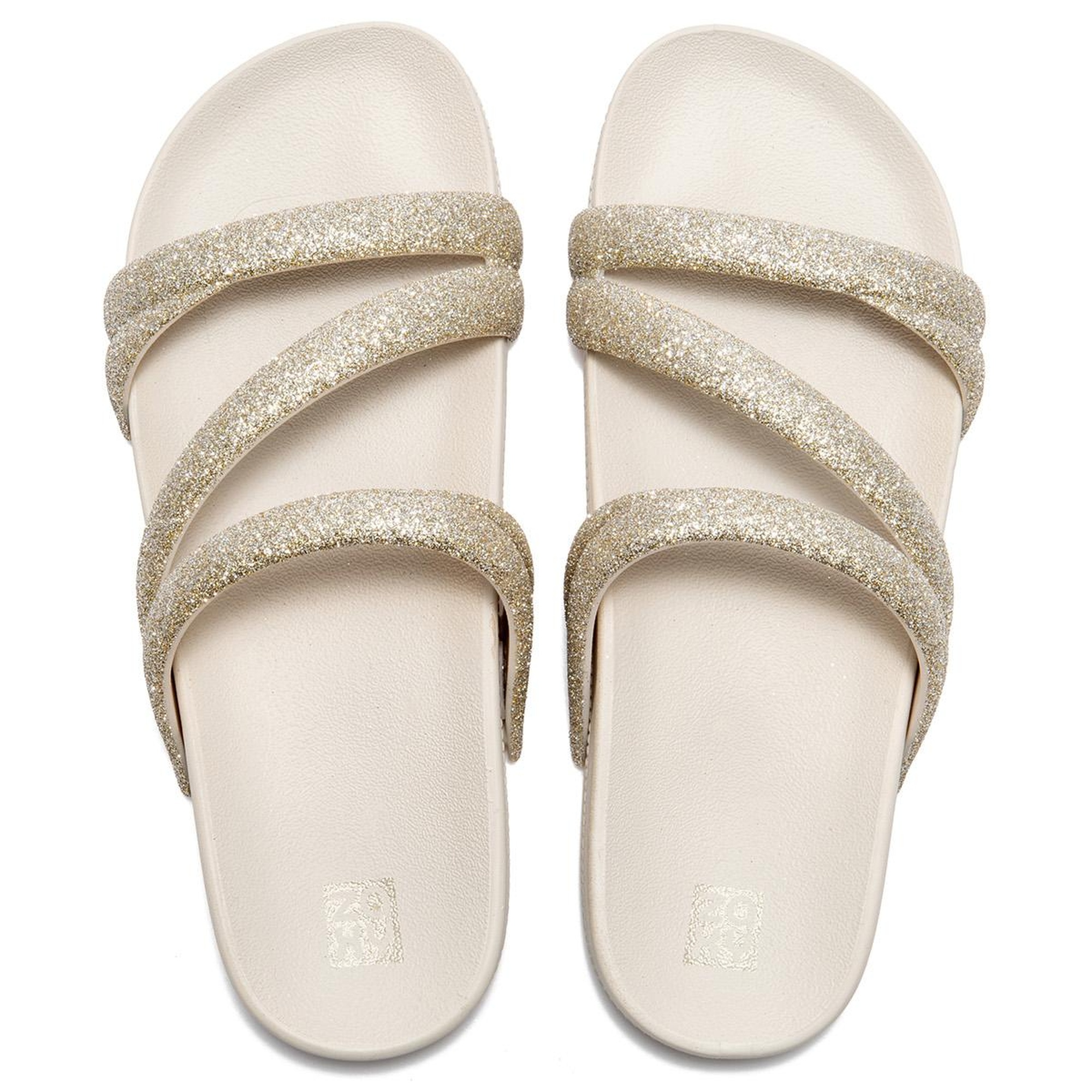 Glitter Tam Ad Kadın Terlik Bej 35/42