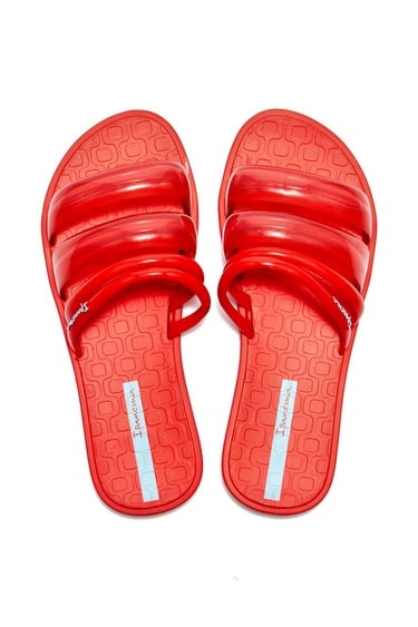  Puffer Tiras Kadın Terlik Kırmızı 35/42